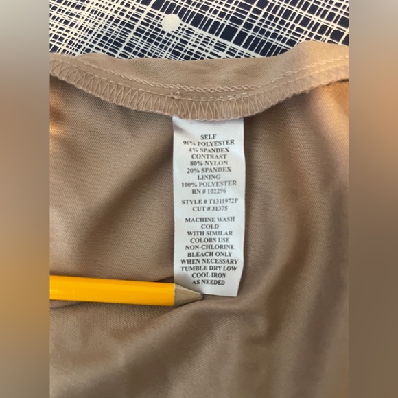 Connected Petite Dress Women’s 6P Black/Brown Stripes Fit & Flare - Picture 5 of 5